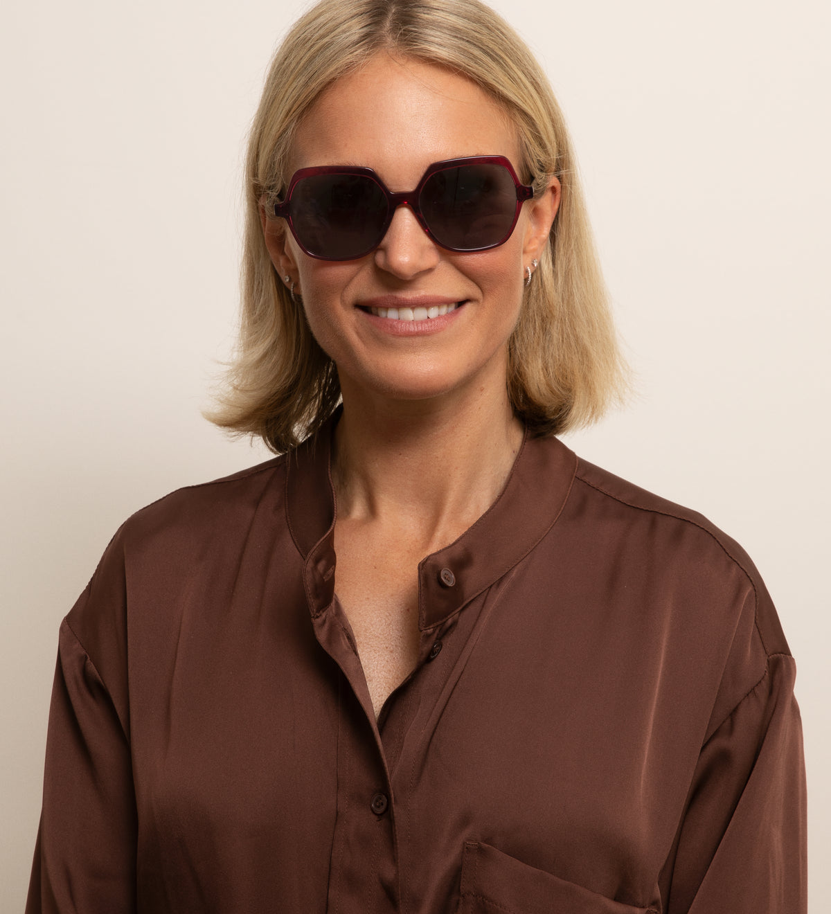 Andrea Wine Red Progressive Sunglasses