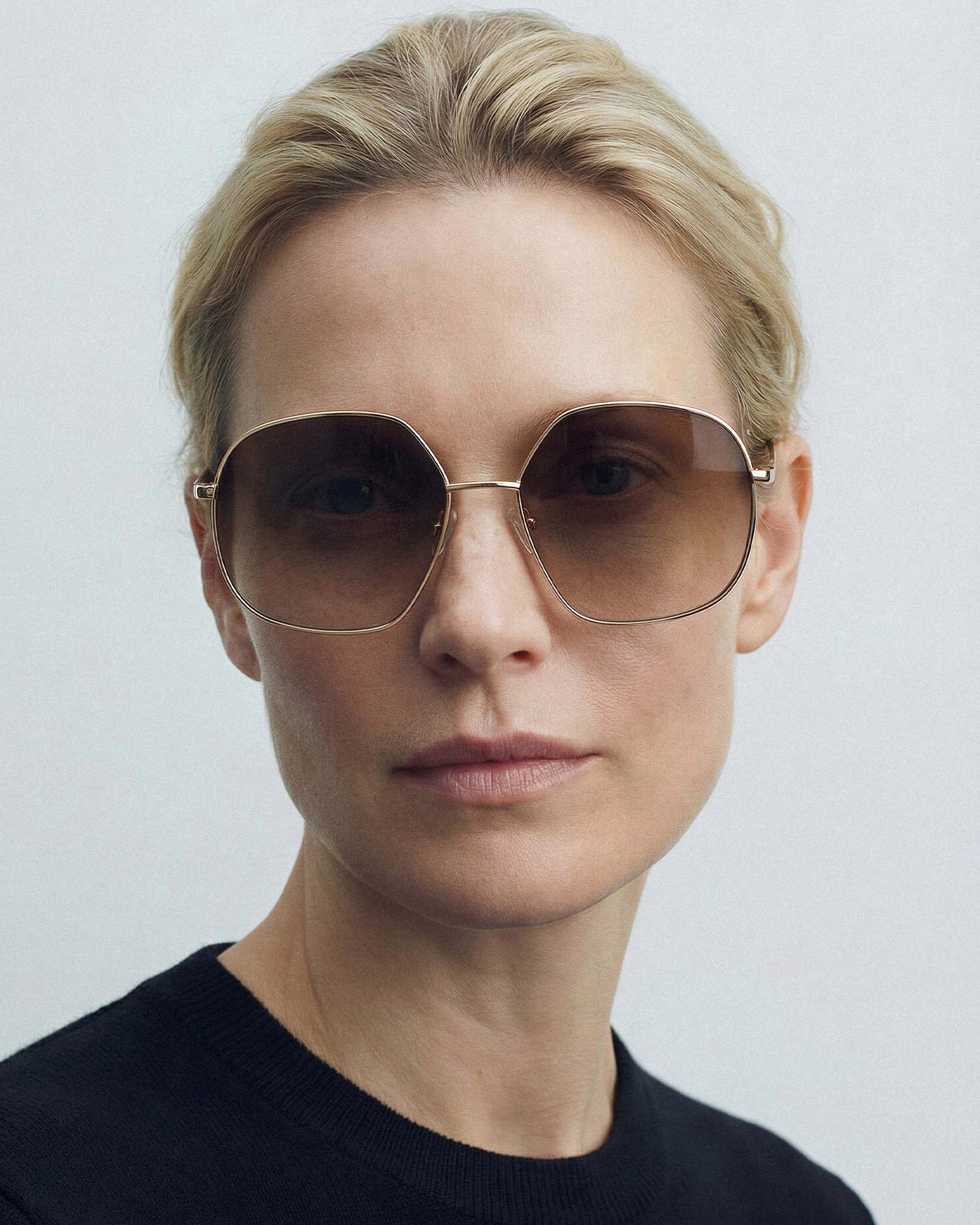 Cornelia Gold Blush Sunglasses