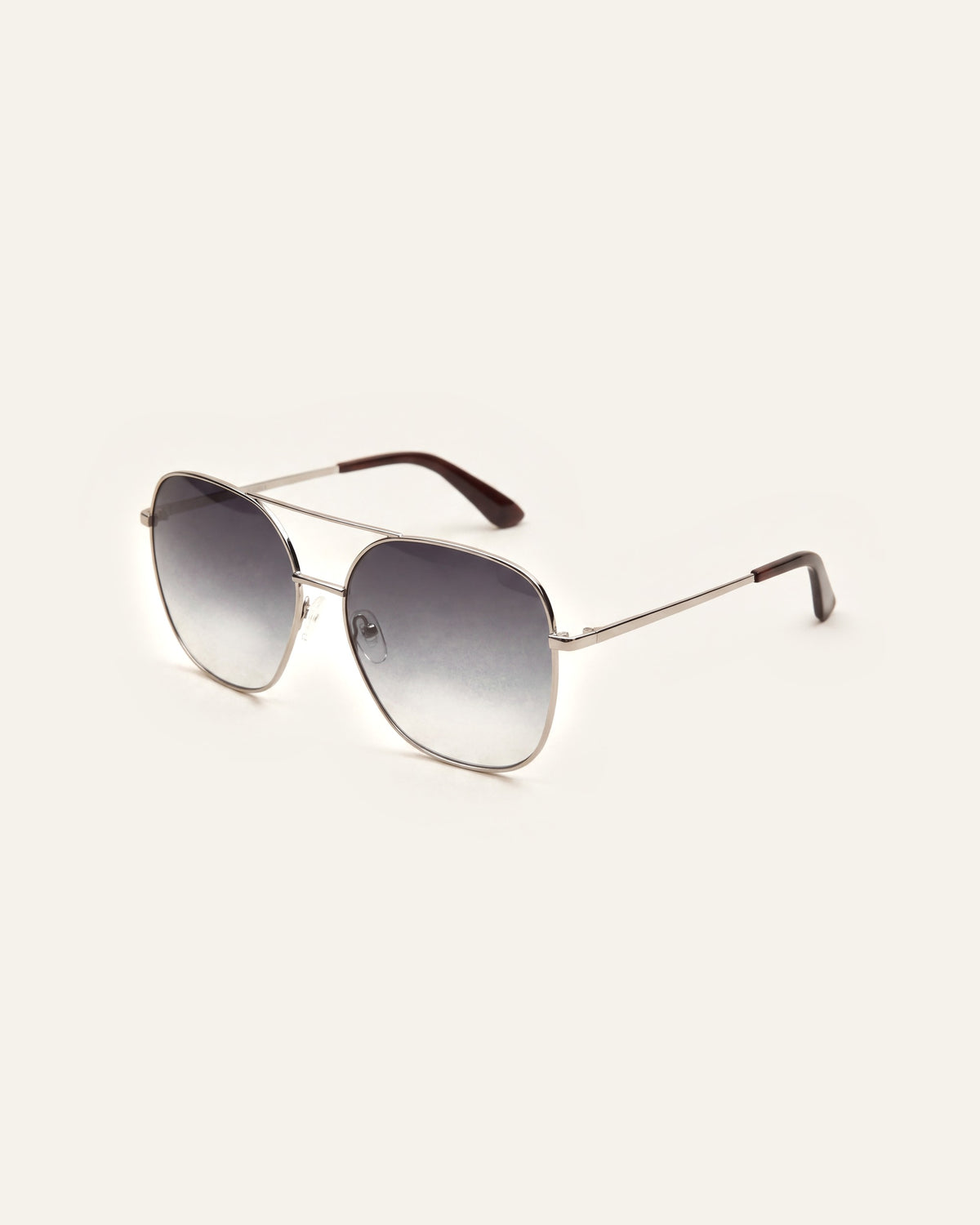 Ella Silver Sunglasses, three quarter