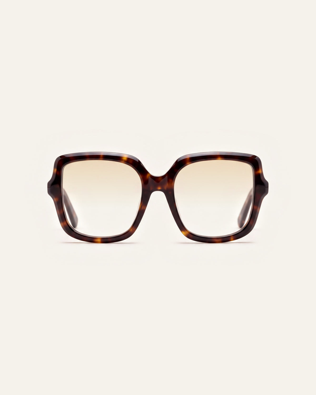 Elara in tortoiseshell, front, Dawn lenses