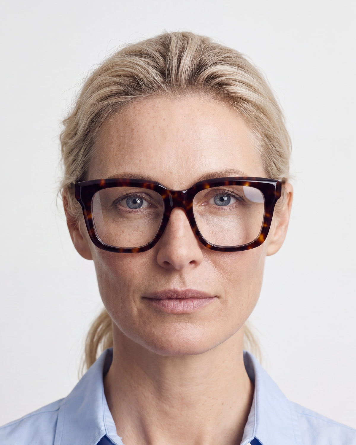 Therese in tortoiseshell, worn
