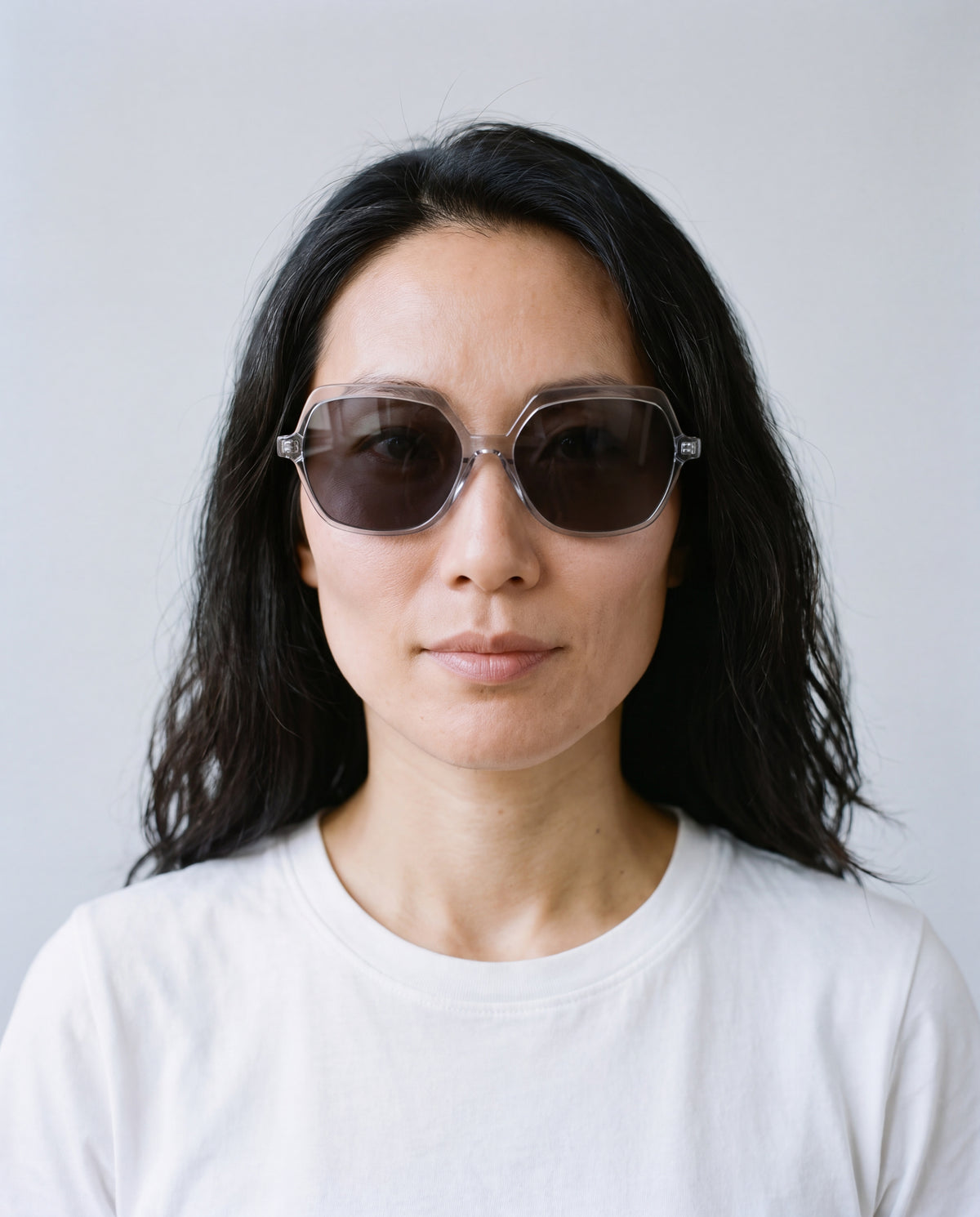 Andrea Smoke Progressive Sun Reader, worn